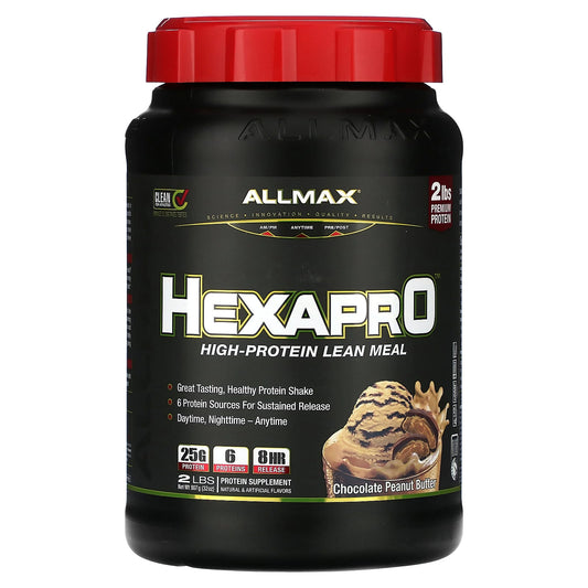 ALLMAX Hexapro High-Protein Lean Meal, Chocolate Peanut Butter, 2 lbs - Image 1