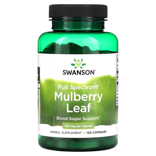 Swanson, Mulberry Leaf, 500 mg, 120 Capsules - Image 1
