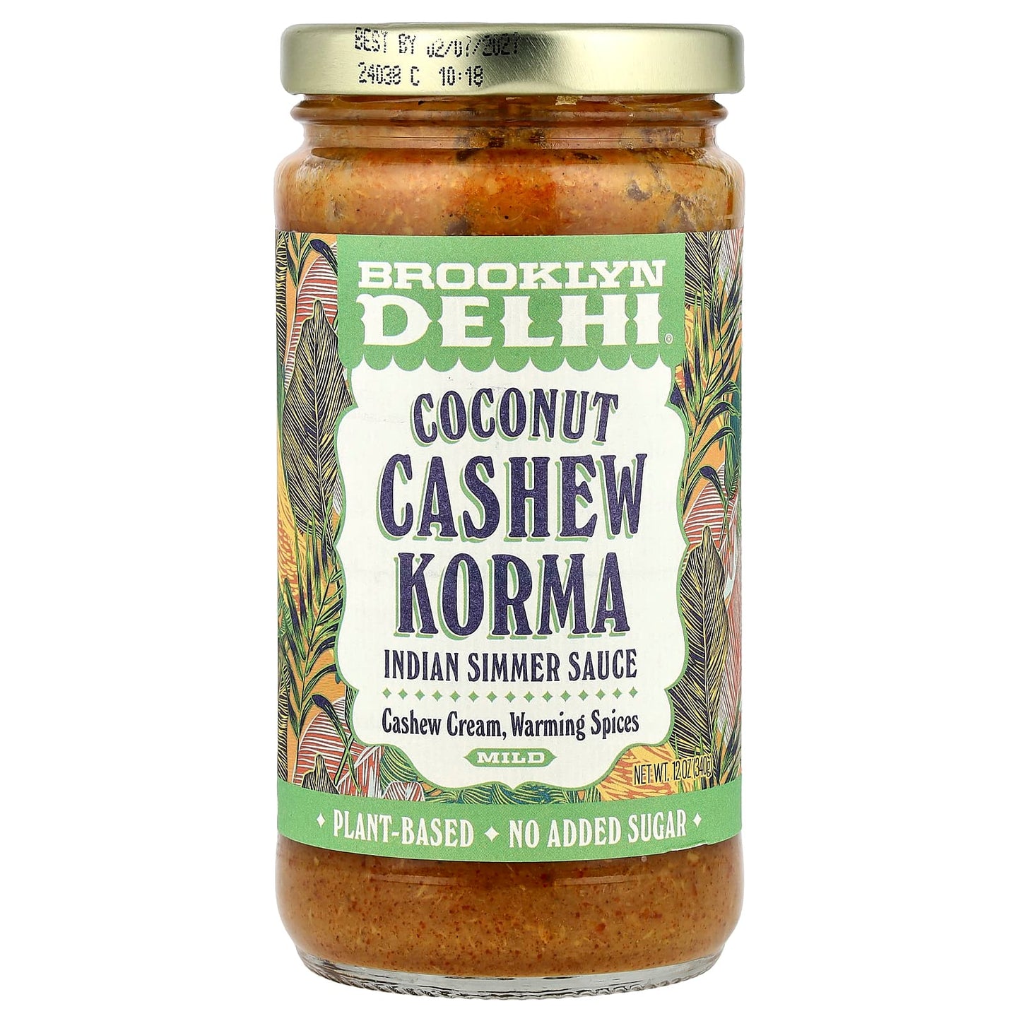 Indian Simmer Sauce | Coconut Cashew Korma, Mild, 12 oz - Image 1