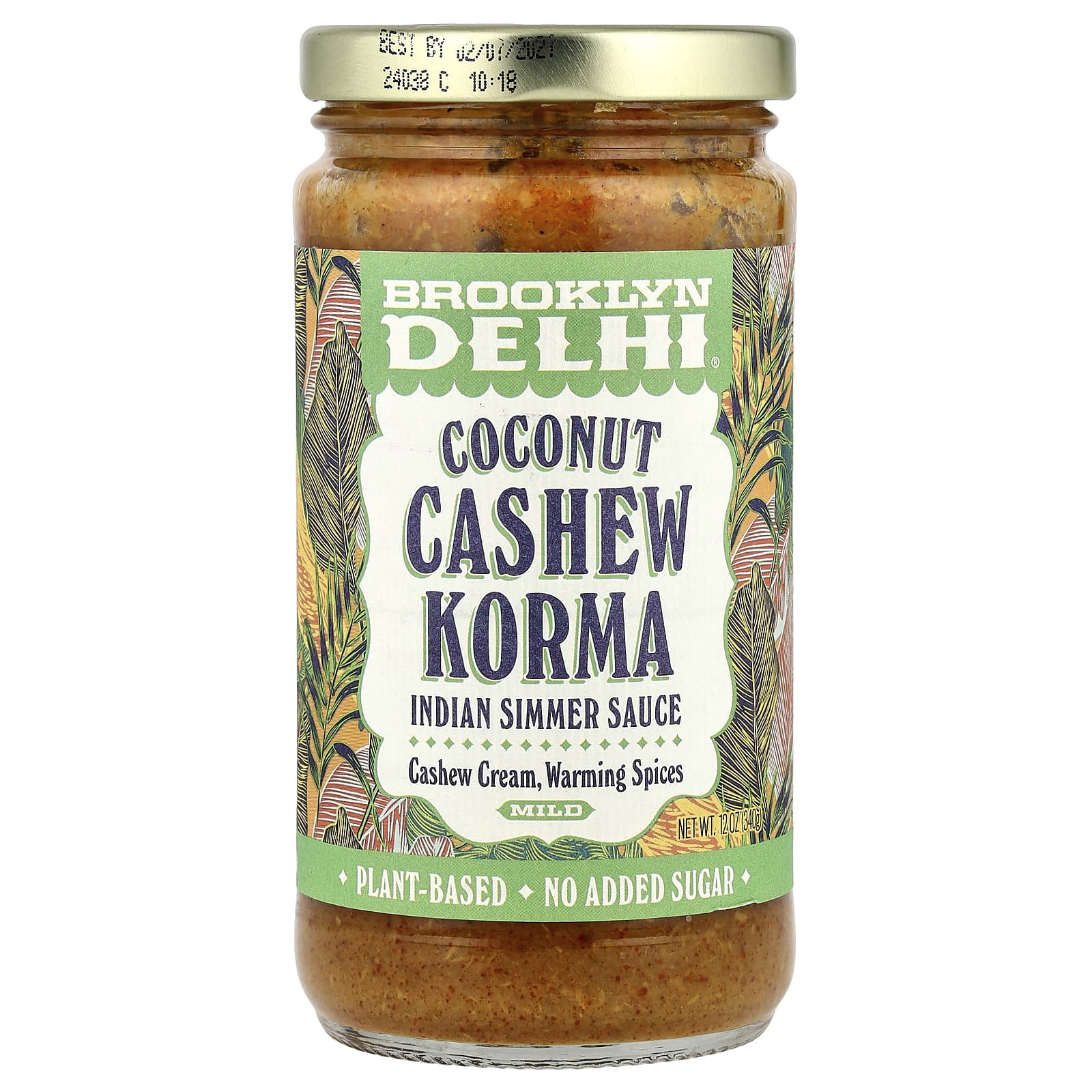Indian Simmer Sauce | Coconut Cashew Korma, Mild, 12 oz - Image 1
