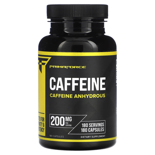 Primaforce, Caffeine , 200 mg, 180 Capsules - Image 1