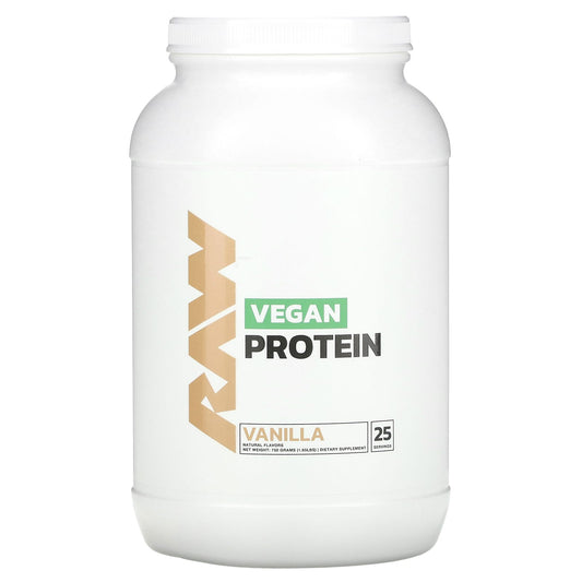 Raw Nutrition, Vegan Protein, Vanilla, 1.65 lbs (750 g) - Image 1