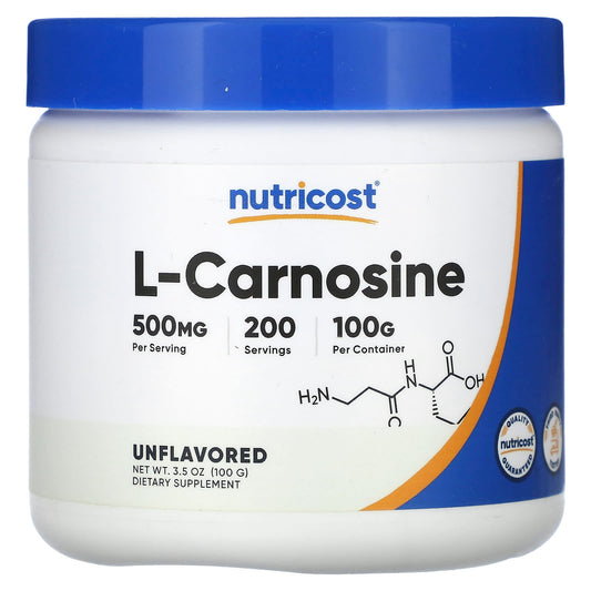 Nutricost, L-Carnosine, Unflavored, 3.5 oz (100 g) - Image 1