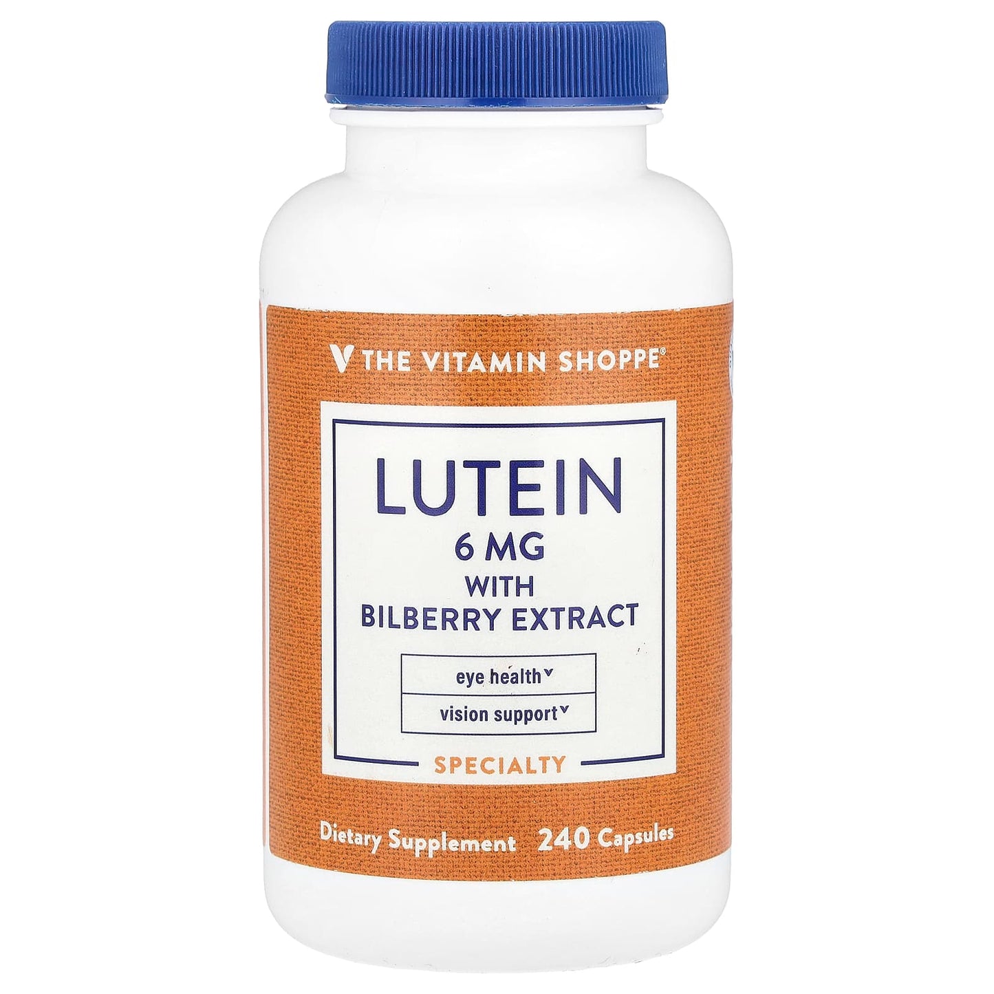 The Vitamin Shoppe, Lutein With Bilberry Extract, 240 Capsules - Image 1