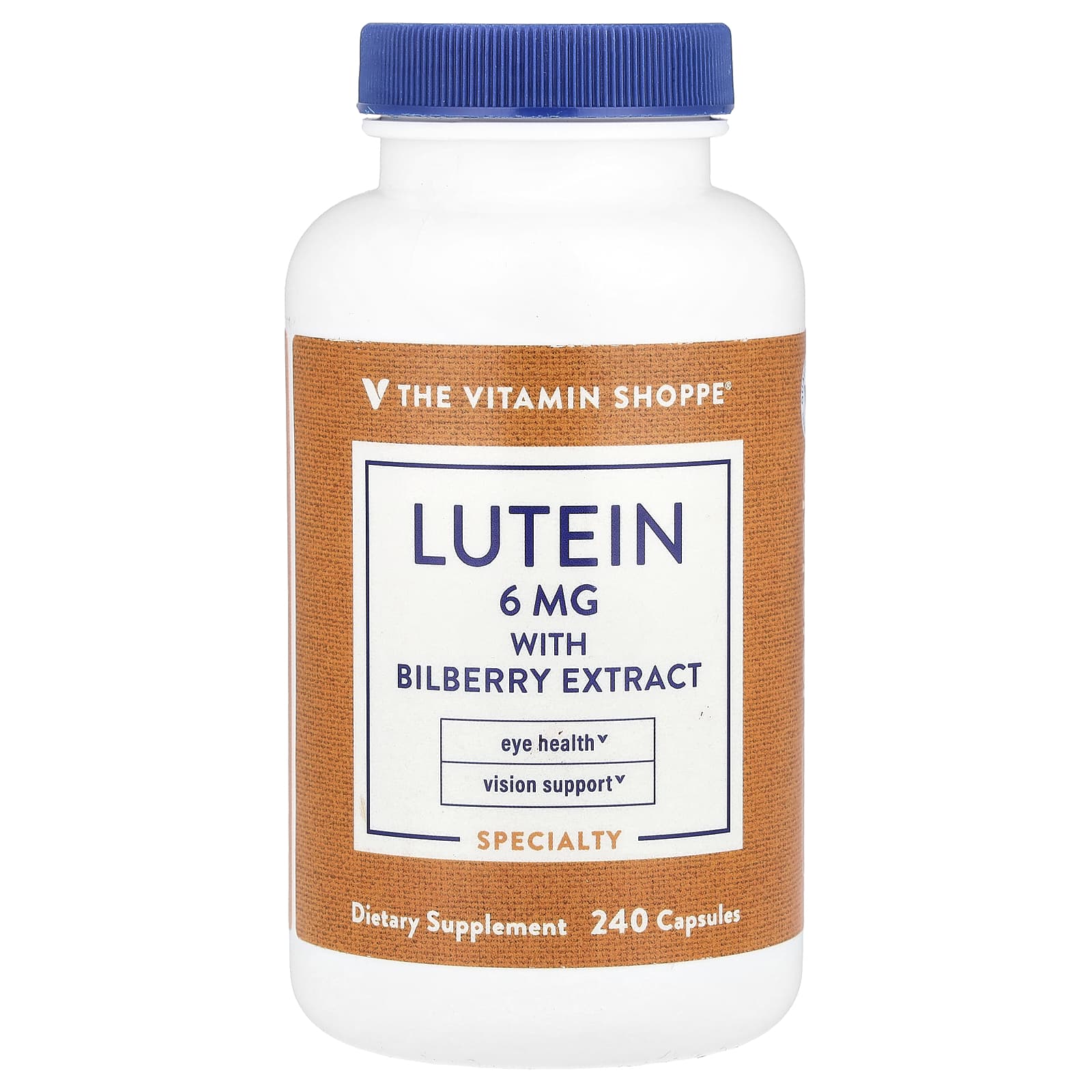 The Vitamin Shoppe, Lutein With Bilberry Extract, 240 Capsules - Image 1