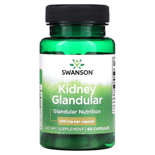 Swanson, Kidney Glandular, 500 mg, 60 Capsules - Image 1
