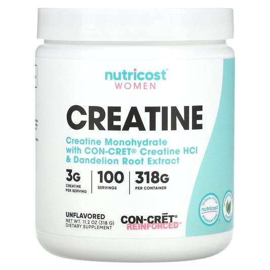 Nutricost, Women, Creatine, Unflavored, 11.2 oz (318 g) - Image 1