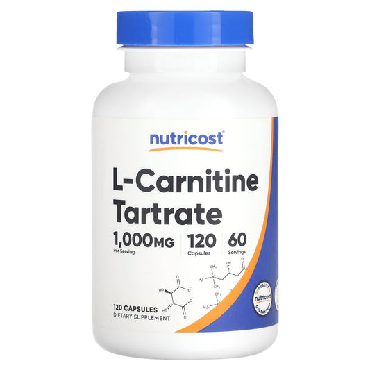 Nutricost, L-Carnitine Tartrate, 120 Capsules (500 mg per Capsule) - Image 1