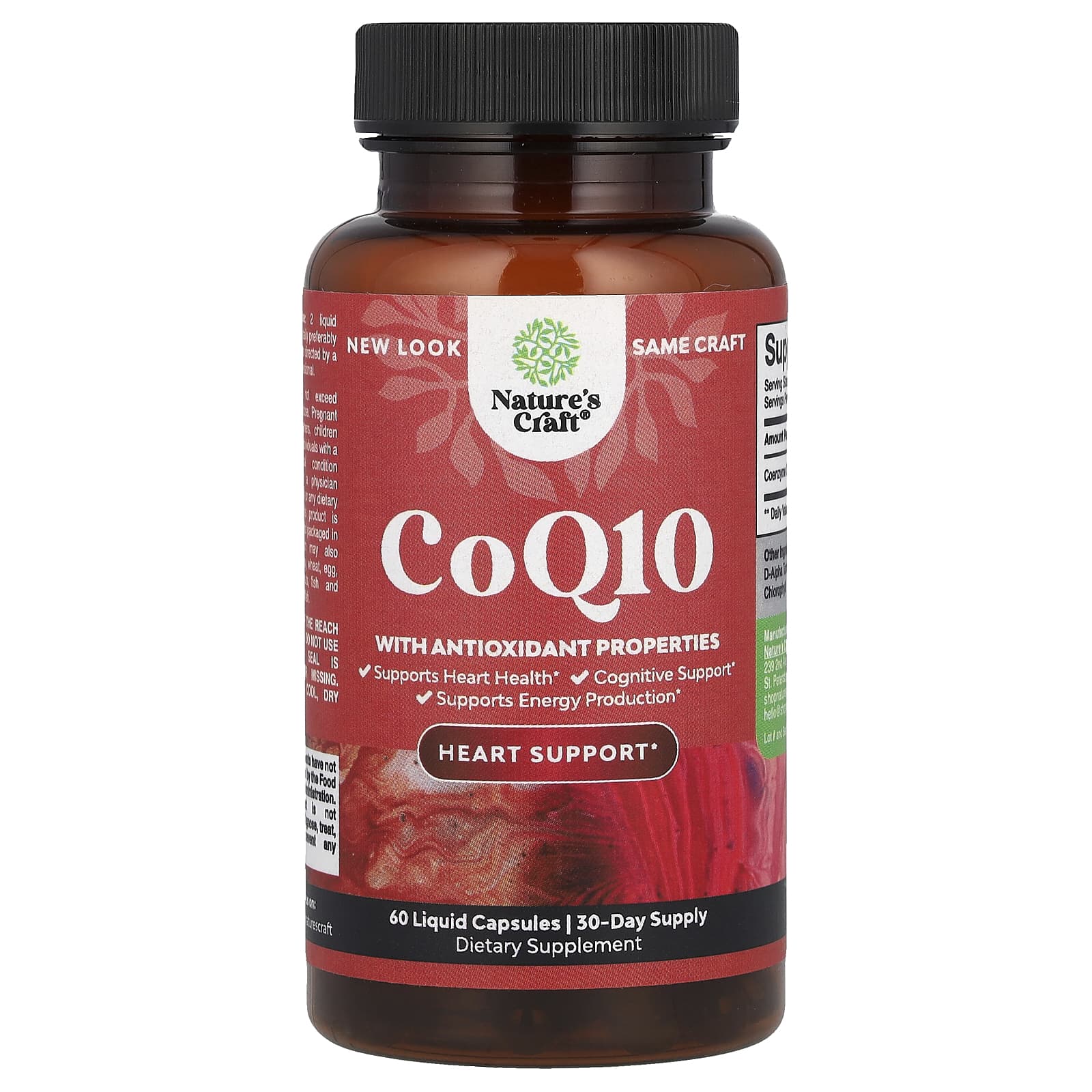 Nature's Craft, CoQ10, 60 Liquid Capsules (100 mg per Capsule) - Image 1