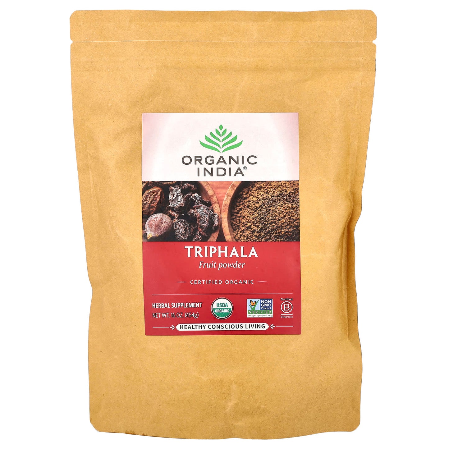 Organic India, Triphala, Fruit Powder, 16 oz (454 g) - Image 1