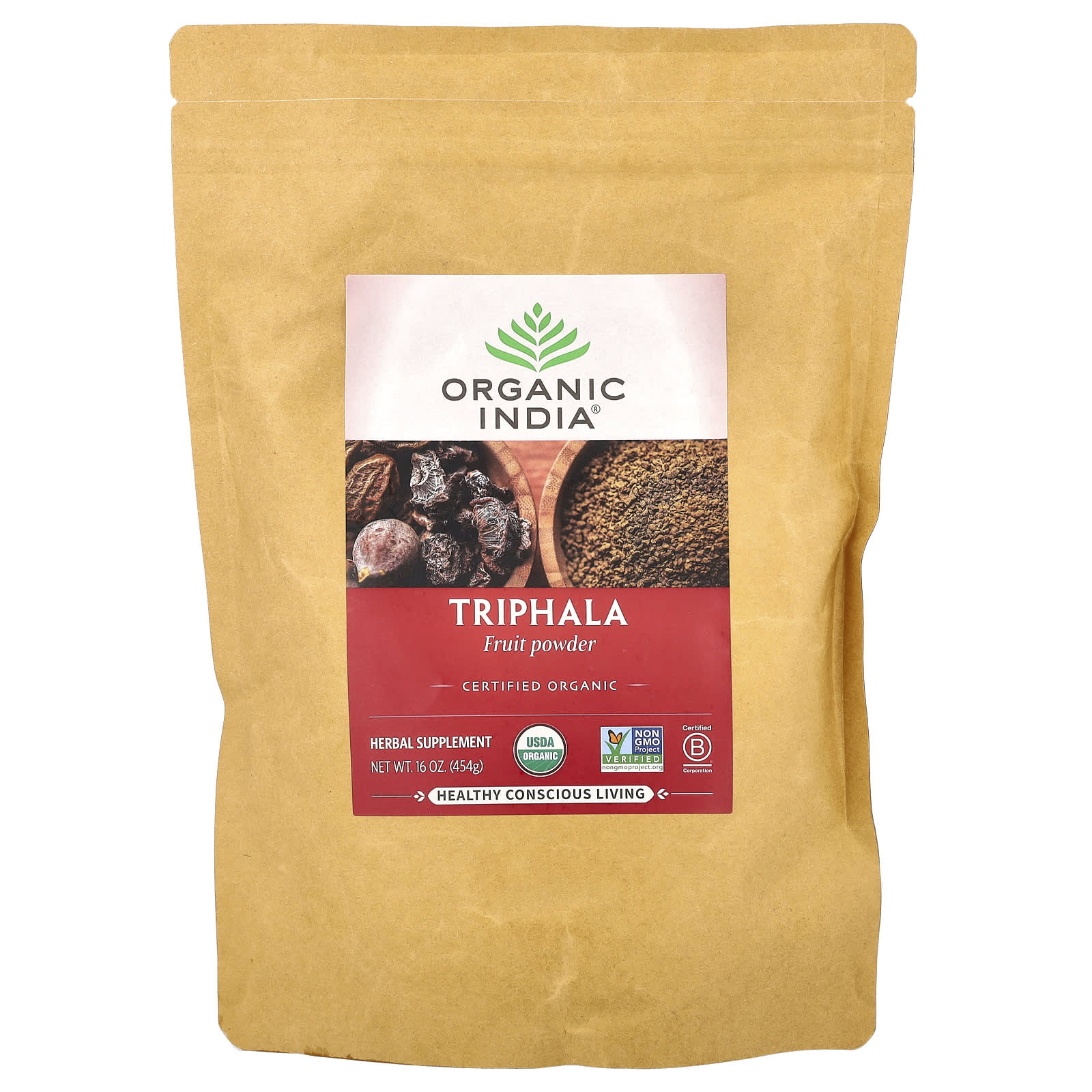 Organic India, Triphala, Fruit Powder, 16 oz (454 g) - Image 1