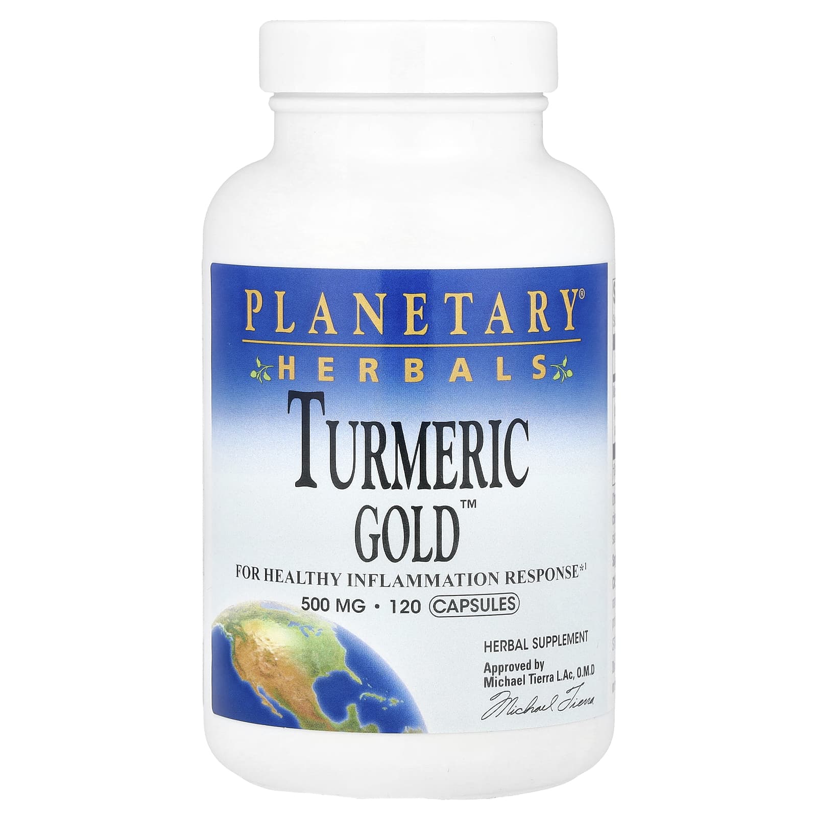 Planetary Herbals, Turmeric Gold™, 500 mg, 120 Capsules - Image 1