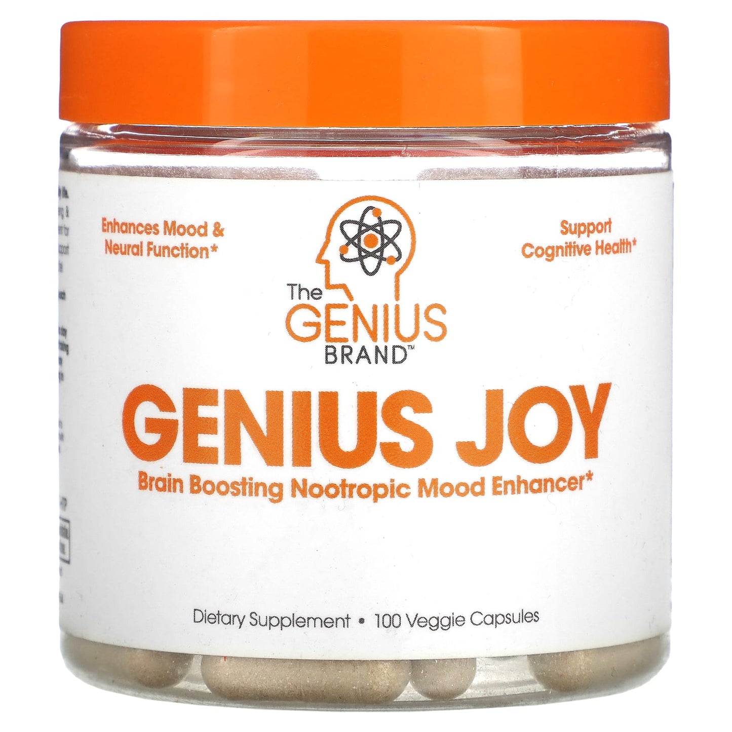The Genius Brand, Genius Joy, 100 Veggie Capsules - Image 1