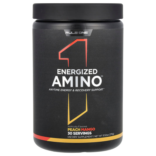 Rule One Proteins, Energized Amino, Peach Mango, 9.52 oz (270 g) - Image 1