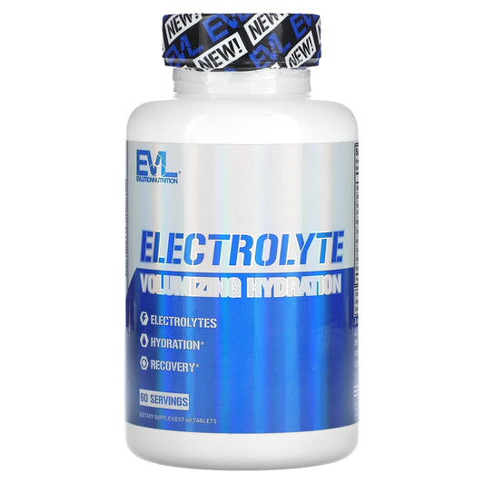 EVLution Electrolyte Hydration Supplement - 60 Tablets, Gluten Free, Vegan - Image 1