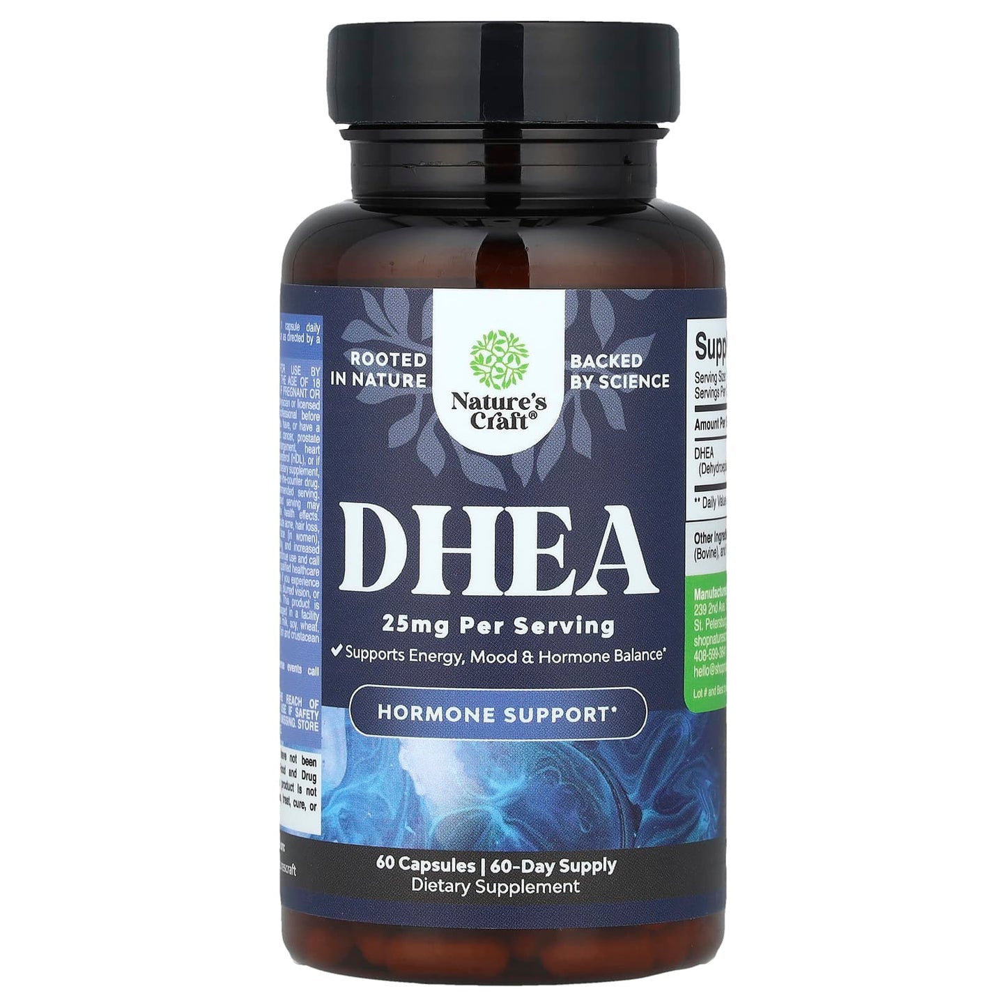 Nature's Craft, DHEA, 25 mg, 60 Capsules - Image 1