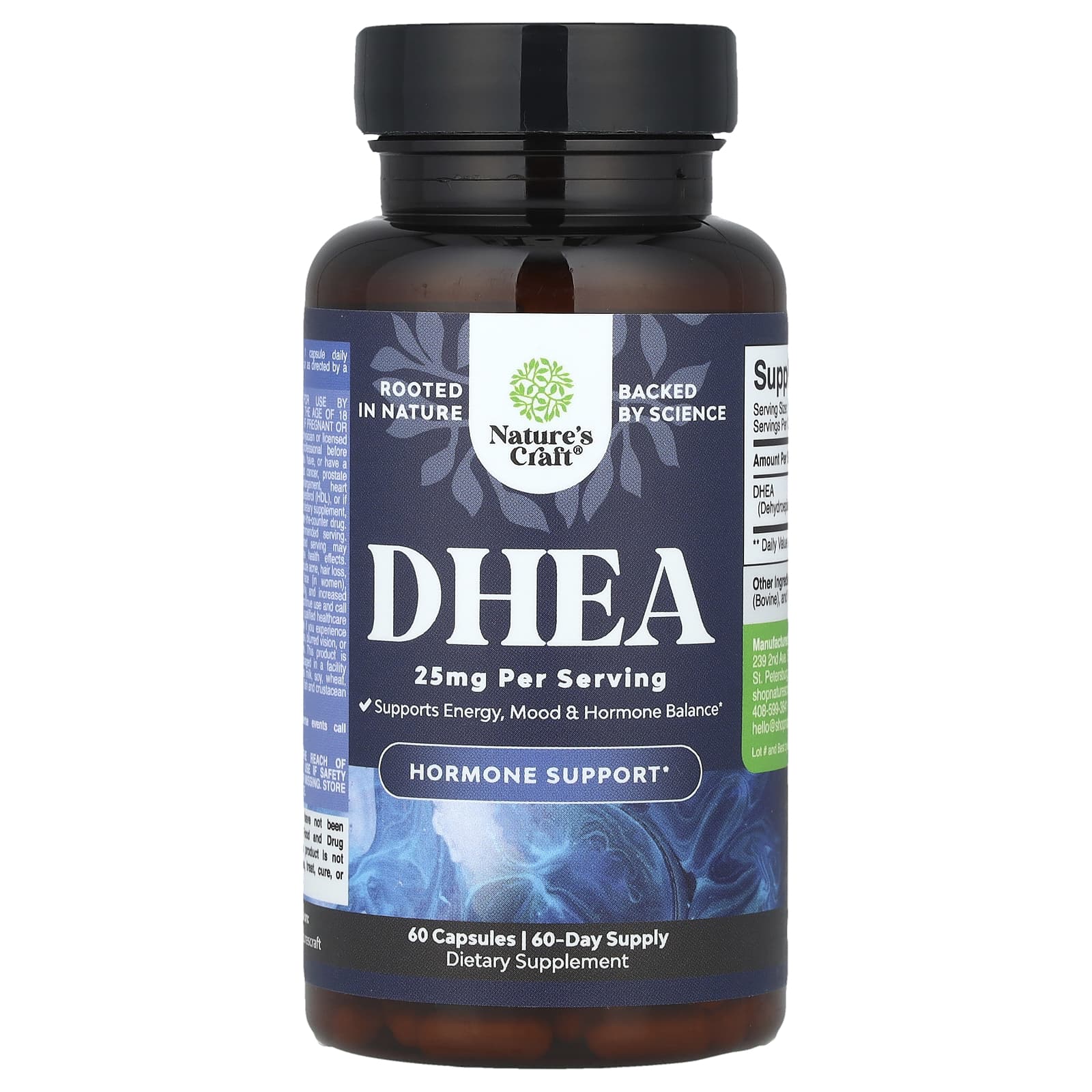 Nature's Craft, DHEA, 25 mg, 60 Capsules - Image 1