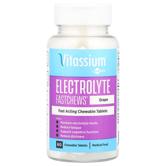 Vitassium, Electrolyte FastChews®, Grape, 60 Chewable Tablets - Image 1