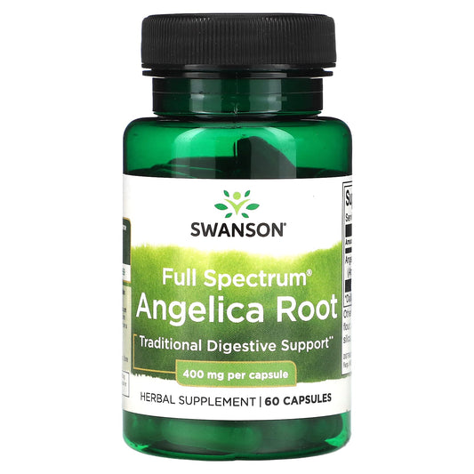 Swanson, Full Spectrum Angelica Root, 400 mg, 60 Capsules - Image 1
