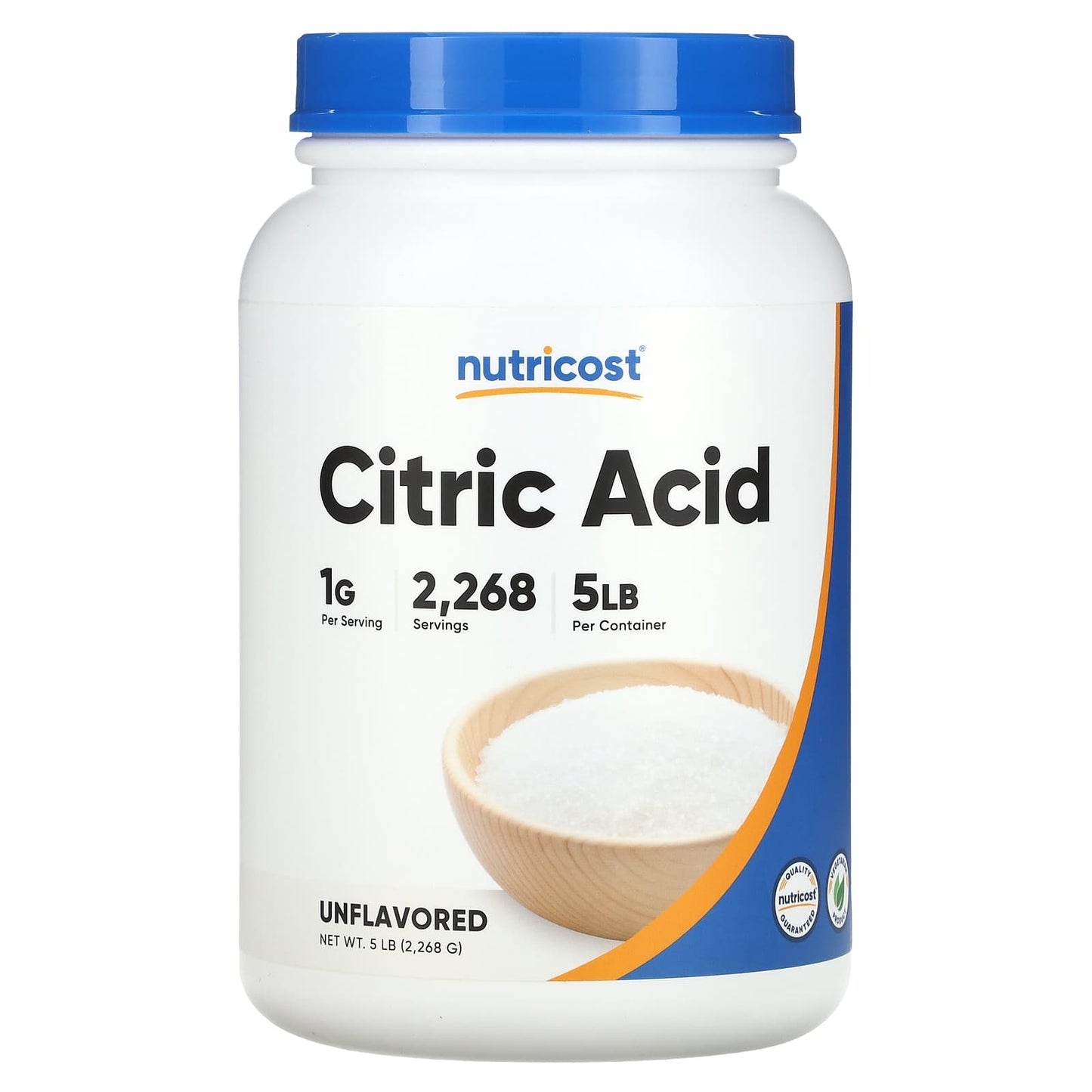 Nutricost, Citric Acid, Unflavored, 5 lb (2,268 g) - Image 1