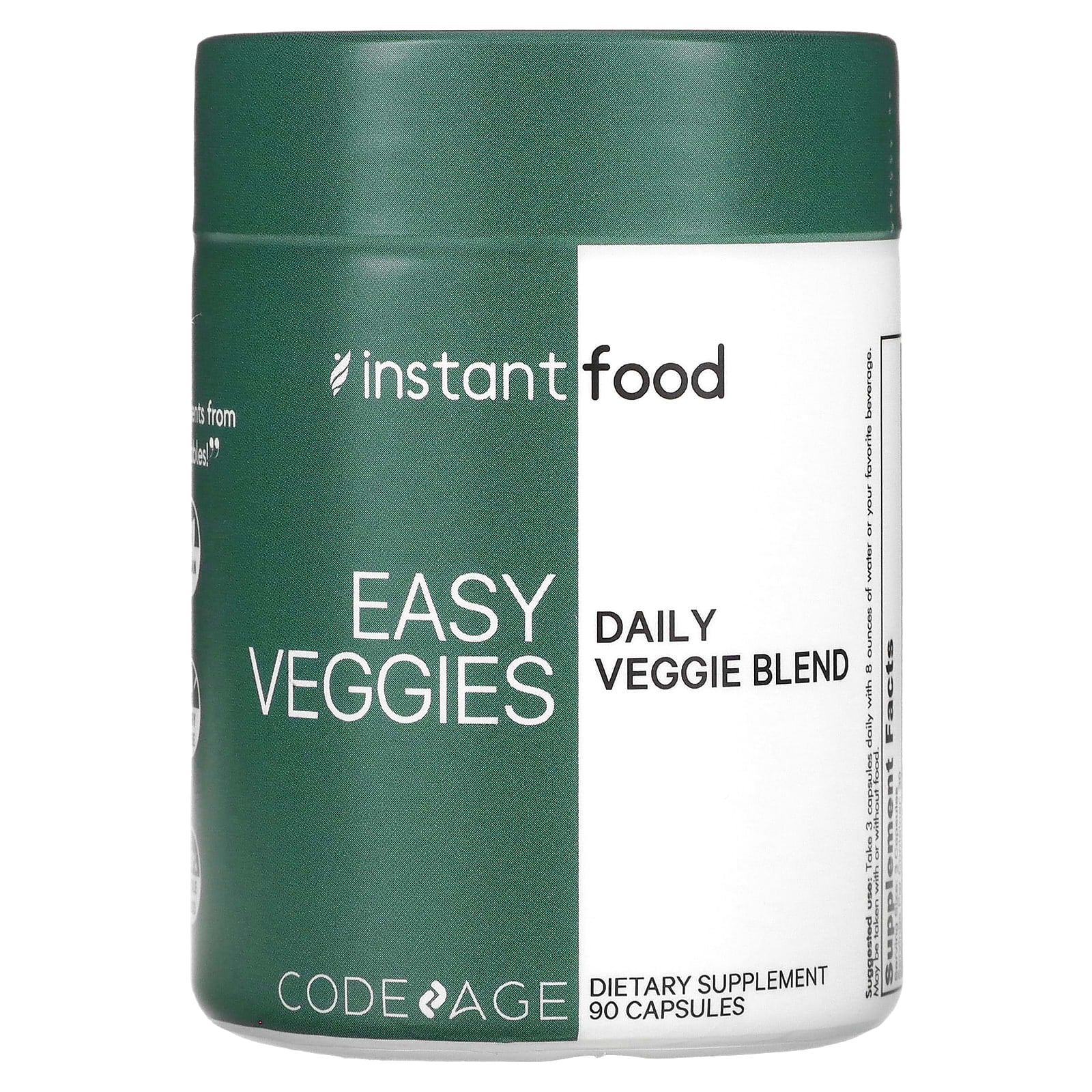 Daily Veggie Blend by CodeAge - 90 Capsules, GMO-Free & Vegan - Image 1