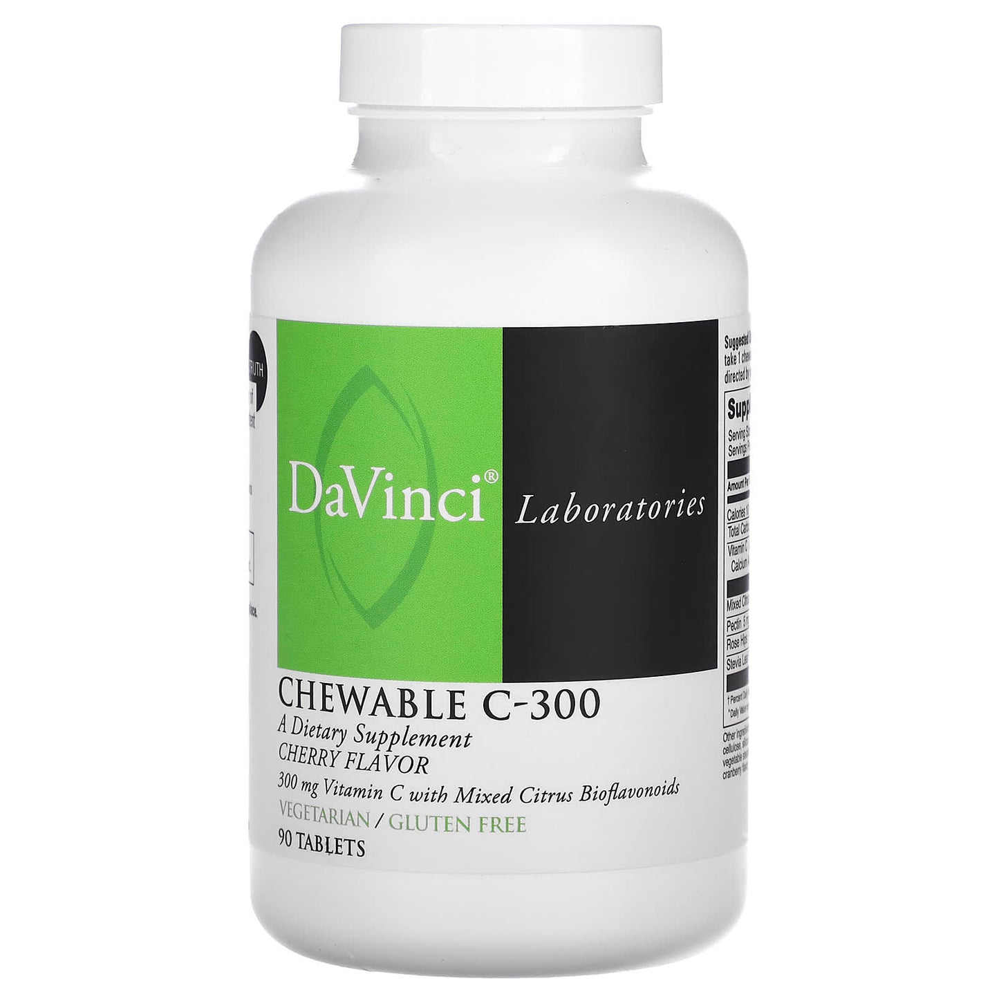 DaVinci Laboratories Cherry Vitamin C 300mg Chewable Tablets 90ct - Image 1
