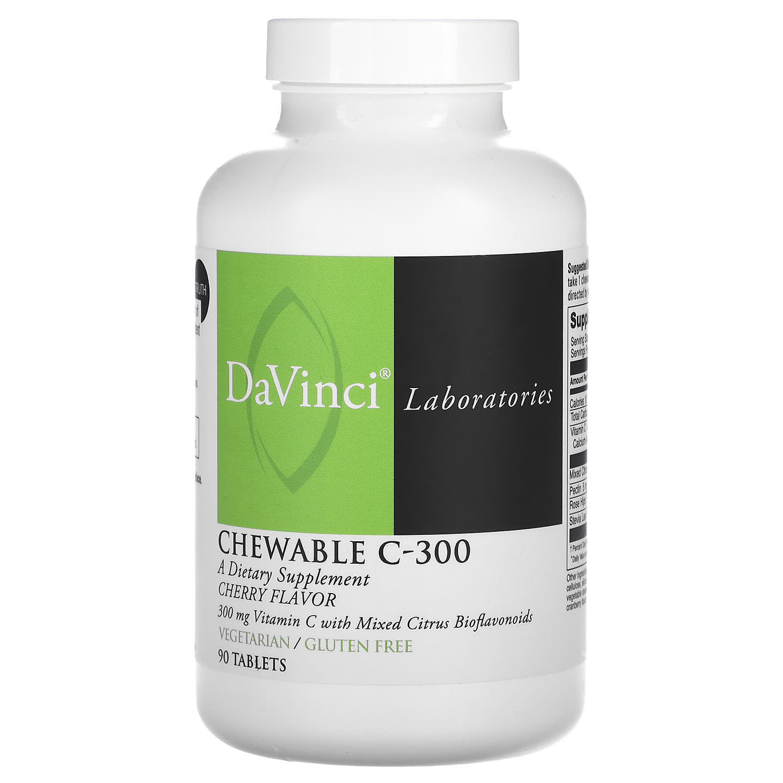 DaVinci Laboratories Cherry Vitamin C 300mg Chewable Tablets 90ct - Image 1
