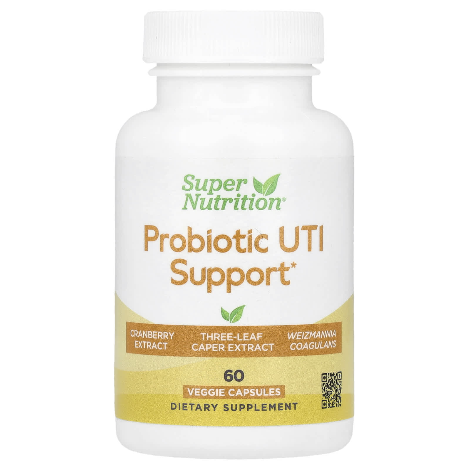 Probiotic UTI Support with Cranberry & Digestive Blend - 60 Veggie Capsules - Image 1