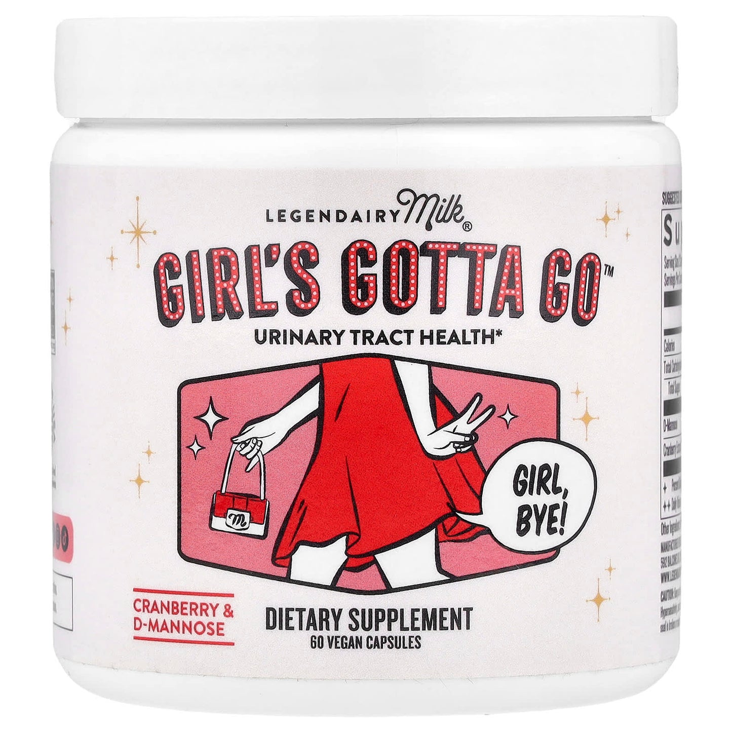 Legendairy Milk, Girl's Gotta Go™, Urinary Tract Health, 60 Vegan Capsules - Image 1
