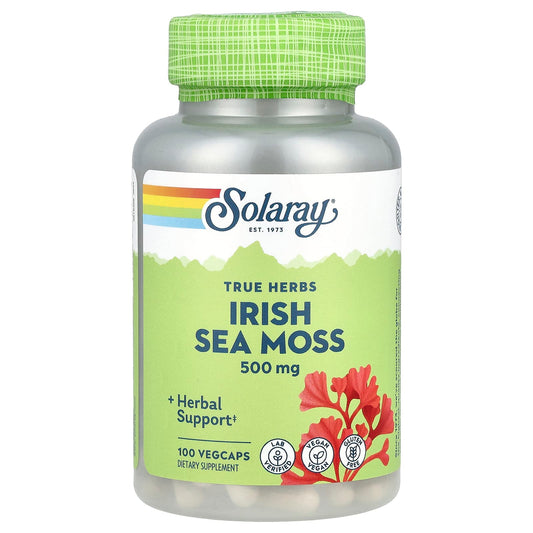 Solaray, True Herbs, Irish Sea Moss, 500 mg, 100 VegCaps - Image 1