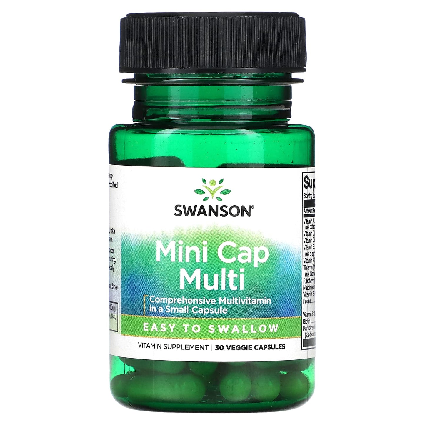 Swanson, Mini Cap Multi, 30 Veggie Capsules - Image 1