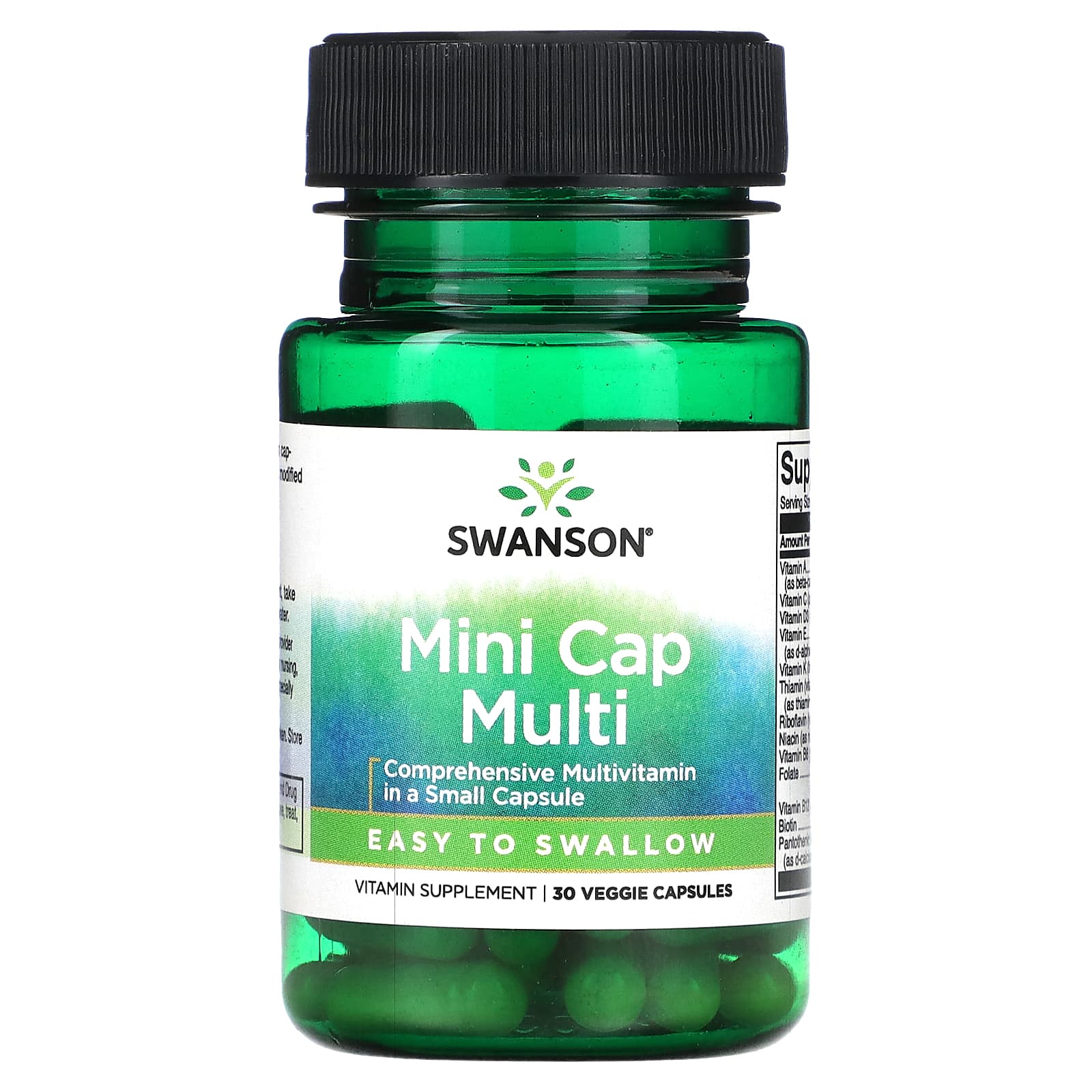 Swanson, Mini Cap Multi, 30 Veggie Capsules - Image 1