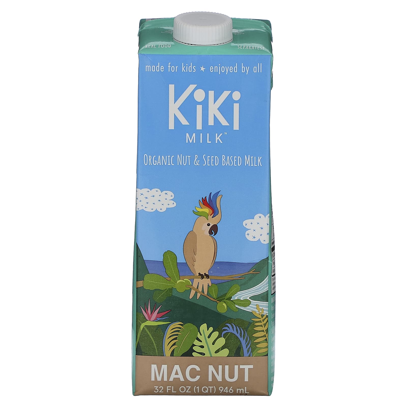 Kiki Milk, Organic Nut & Seed Based Milk, Mac Nut, 32 fl oz (946 ml) - Image 1