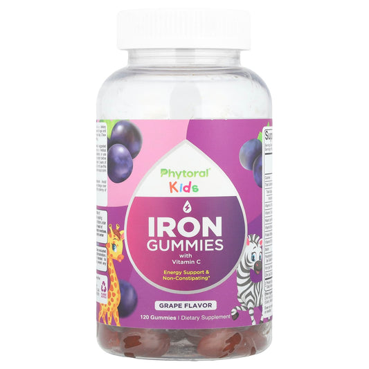 Phytoral, Kids, Iron Gummies with Vitamin C, Grape, 120 Gummies - Image 1
