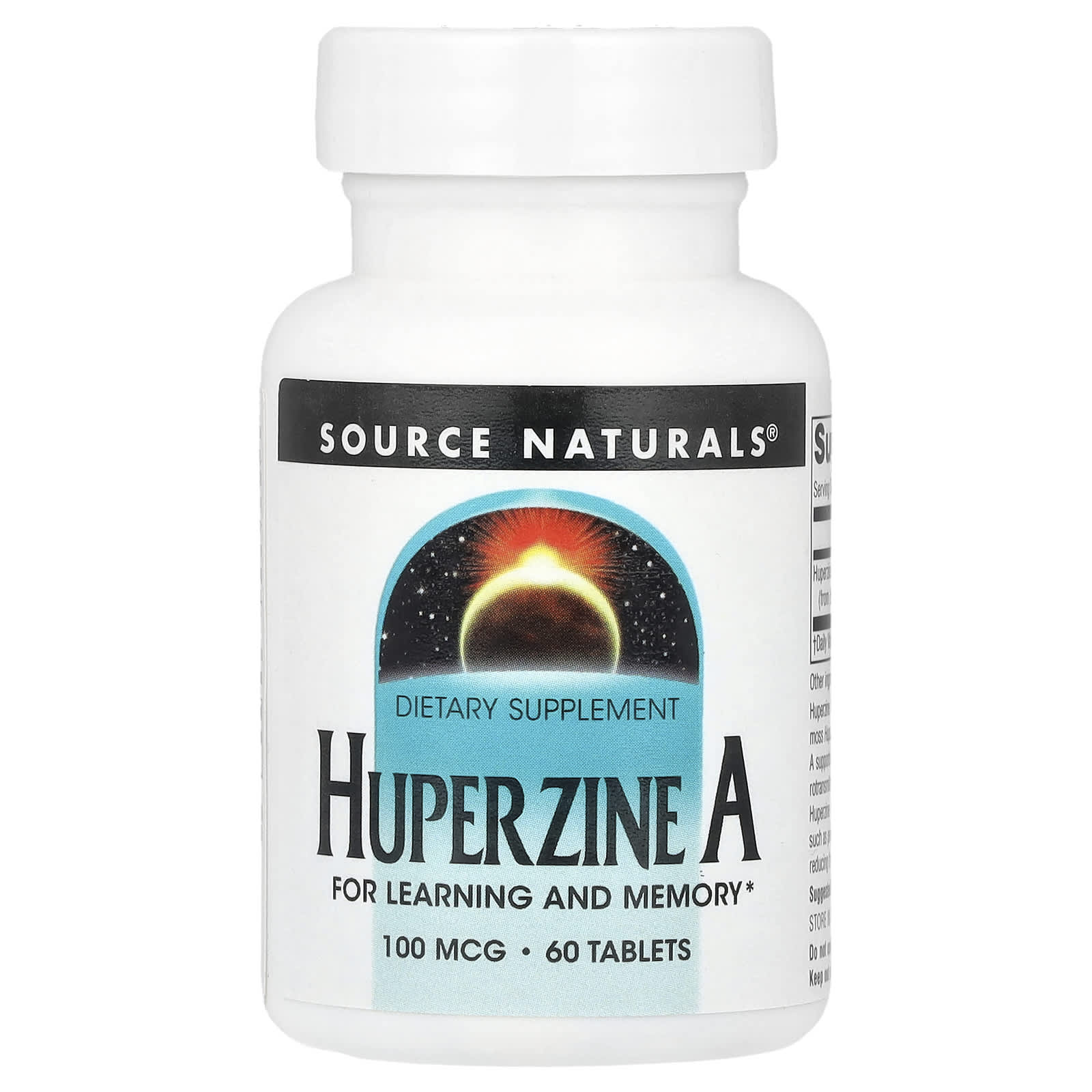 Source Naturals, Huperzine A, 100 mcg , 60 Tablets - Image 1