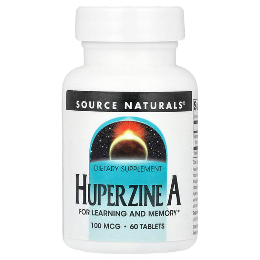Source Naturals, Huperzine A, 100 mcg , 60 Tablets - Image 1