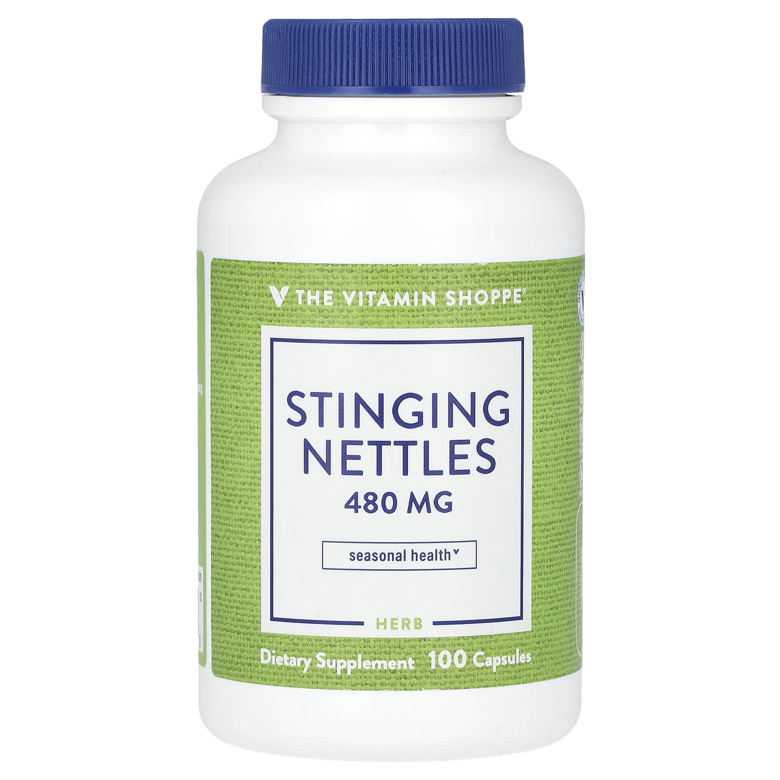 The Vitamin Shoppe, Stinging Nettles, 480 mg, 100 Capsules - Image 1