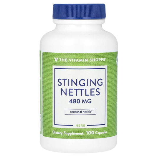 The Vitamin Shoppe, Stinging Nettles, 480 mg, 100 Capsules - Image 1