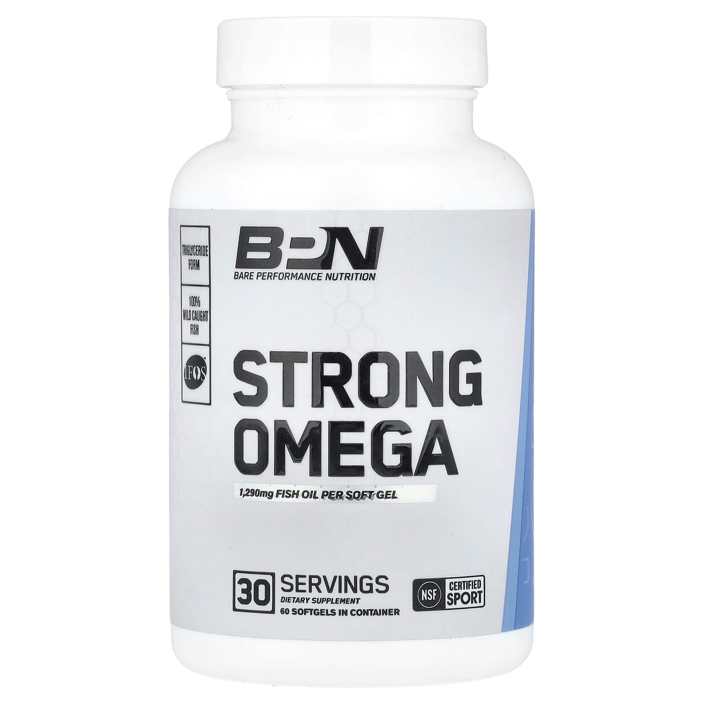 BPN Strong Omega 3 Supplement, 60 Softgels (1,290 mg) - Image 1