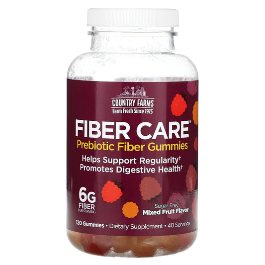 Country Farms Prebiotic Fiber Gummies for Digestive Health, 120 Mixed Fruit Gummies - Image 1