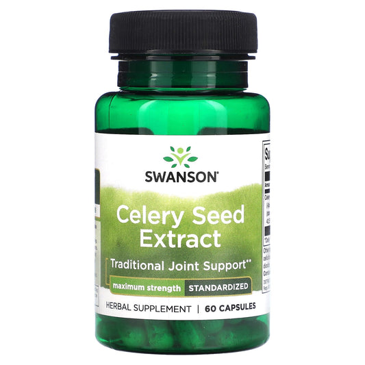 Swanson, Celery Seed Extract, Maximum Strength, 60 Capsules (150 mg per Capsule) - Image 1