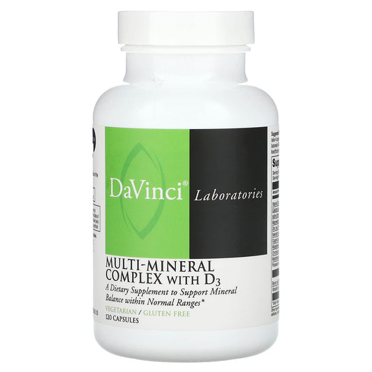 DaVinci Labs Multi-Mineral Complex with D3 - 120 Capsules - Image 1