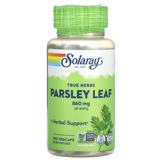 Solaray, True Herbs, Parsley Leaf, 100 VegCaps (430 mg per Capsule) - Image 1