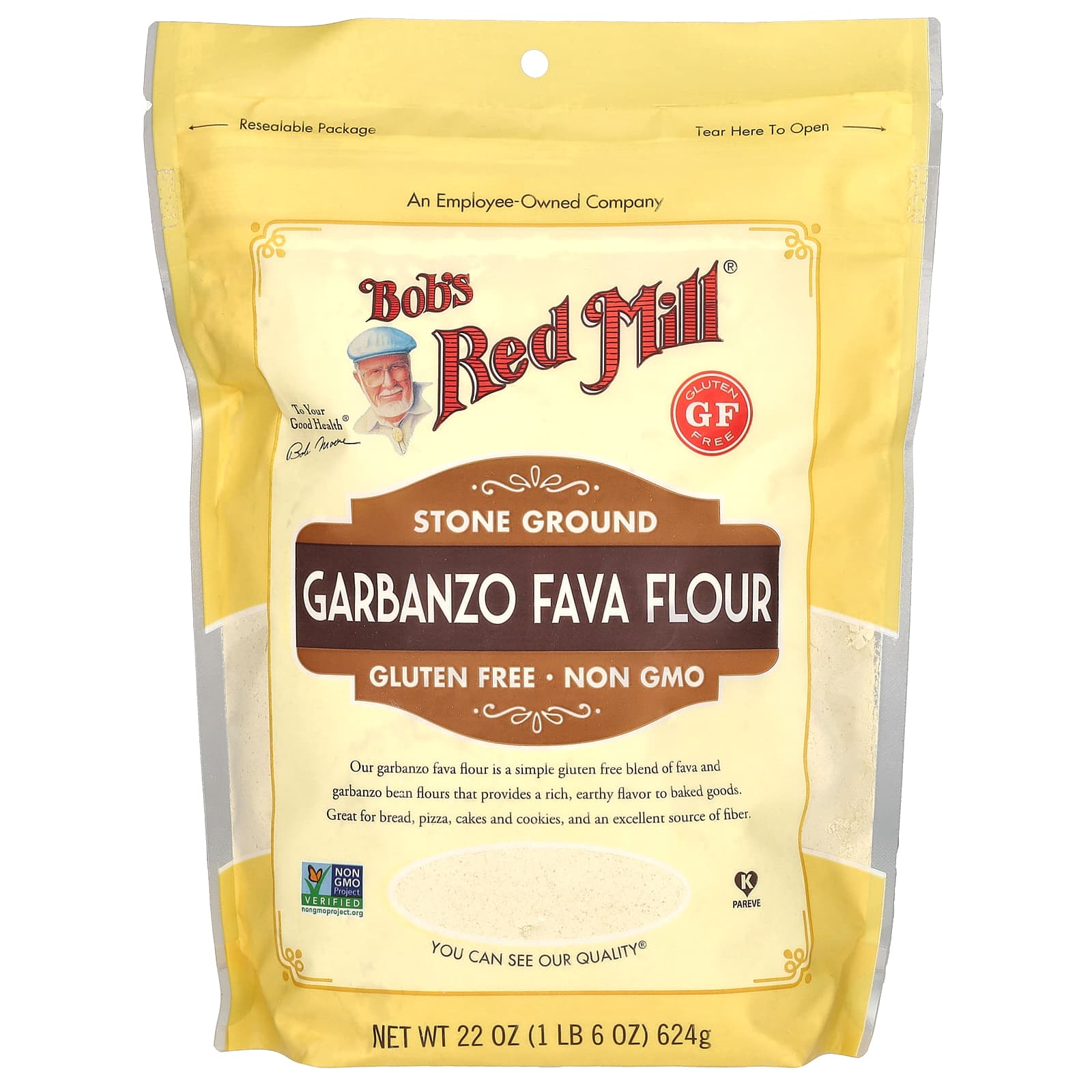 Bob's Red Mill Garbanzo Fava Flour - Gluten Free, 22 oz - Image 1