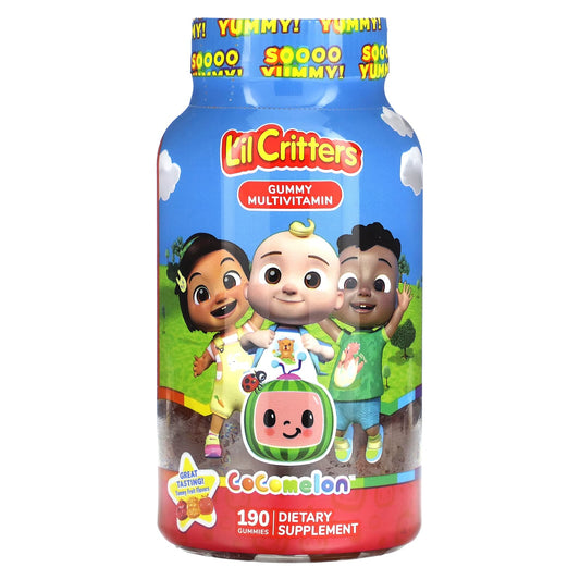 L'il Critters, Cocomelon, Gummy Multivitamin, Yummy Fruit, 190 Gummies - Image 1