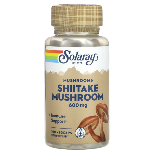 Solaray, Mushrooms, Shiitake Mushroom, 600 mg, 100 VegCaps - Image 1