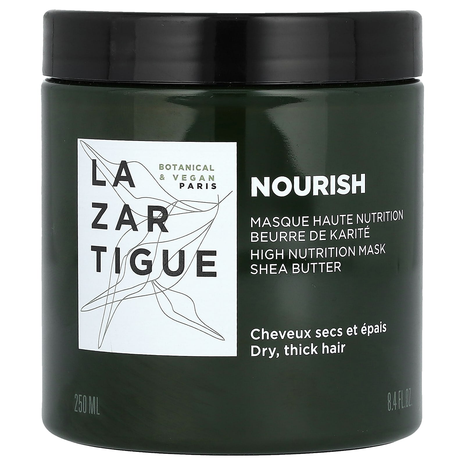 Lazartigue, Nourish, High Nutrition Hair Mask, Shea Butter, 8.4 fl oz (250 ml) - Image 1