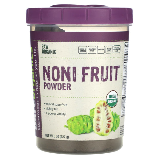 Raw Organic Noni Fruit Powder by BareOrganics - 8 oz - Image 1
