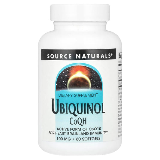 Source Naturals, Ubiquinol CoQH, 100 mg, 60 Softgels - Image 1