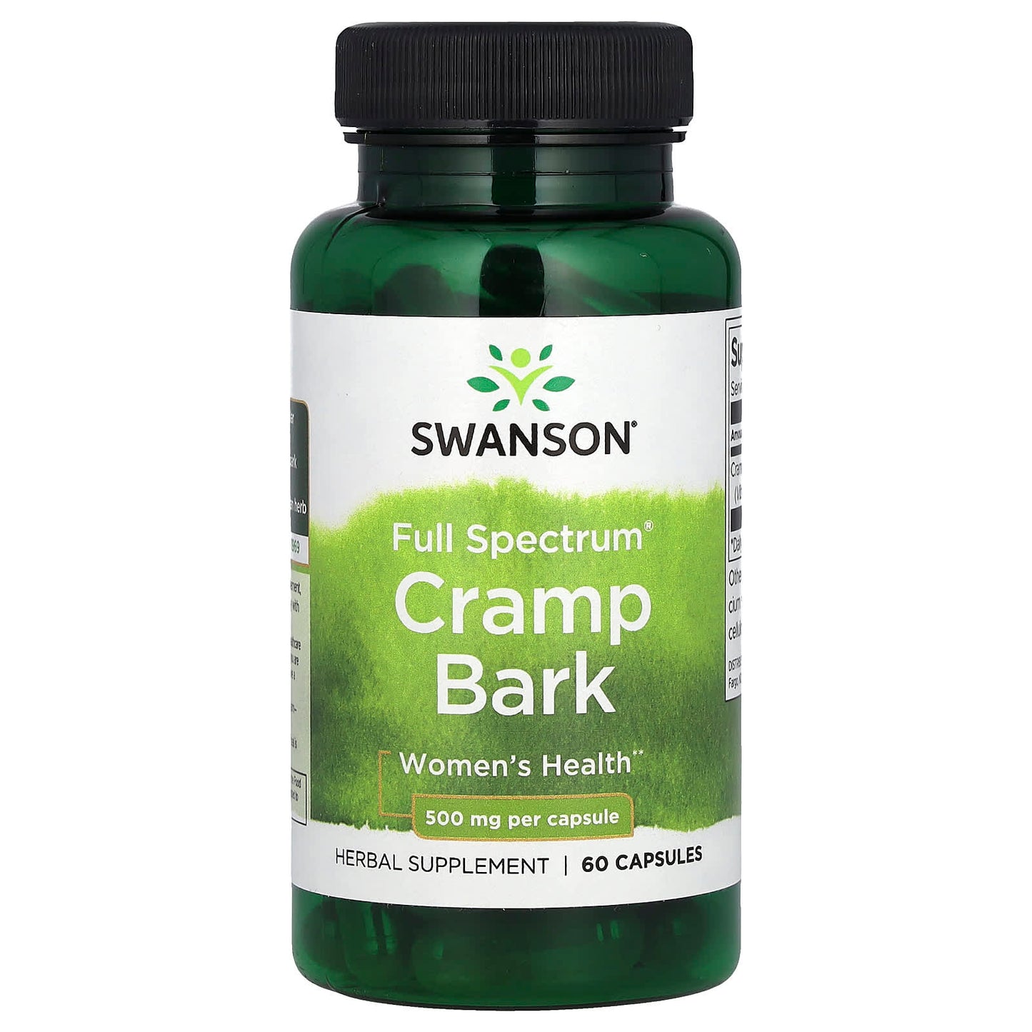 Swanson, Full Spectrum Cramp Bark, 500 mg, 60 Capsules - Image 1